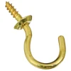 National Hardware Gold Solid Brass Cup Hook 10 lb 1 pk