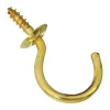 National Hardware Gold Solid Brass Cup Hook 15 lb 1 pk