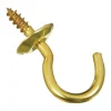 National Hardware Gold Solid Brass 5/8 in. L Cup Hook 5 lb 5 pk