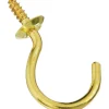 National Hardware Gold Solid Brass Cup Hook 15 lb 1 pk