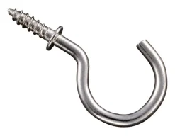 National Hardware Nickel Plated Silver Steel 1 in. L Cup Hook 13 lb 30 pk