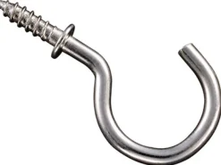 National Hardware Nickel Plated Silver Steel 1 in. L Cup Hook 13 lb 30 pk