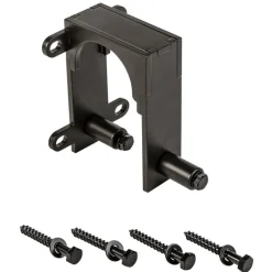National Hardware Oil Rubbed Bronze Black Steel Bypass Bracket 1 pk
