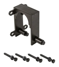 National Hardware Oil Rubbed Bronze Black Steel Bypass Bracket 1 pk