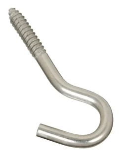 National Hardware Silver Stainless Steel 4-7/8 in. L Screw Hook 220 lb 1 pk