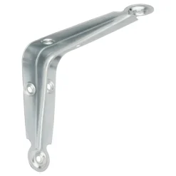 National Hardware Silver Steel Shelf Bracket 5 in. L 10 lb.