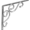 National Hardware Silver Steel Shelf Bracket 12 in. L 35 lb.