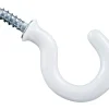 National Hardware Vinyl Coated White Steel 1 in. L Cup Hook 13 lb 30 pk