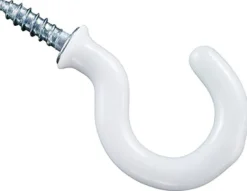 National Hardware Vinyl Coated White Steel 1 in. L Cup Hook 13 lb 30 pk