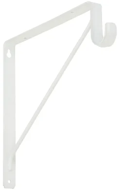 National Hardware White Steel Shelf/Rod Bracket 32 Ga. 12-7/16 in. L (Pack of 10)