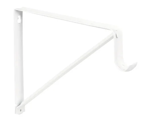 National Hardware White Steel Shelf/Rod Bracket 12.45 in. L 125 lb