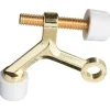 National Hardware Zinc Polished Brass Gold Hinge Pin Door Stop Mounts to door