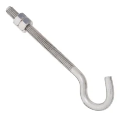 National Hardware Zinc-Plated Silver Stainless Steel 5 in. L Hook Bolt 115 lb 1 pk