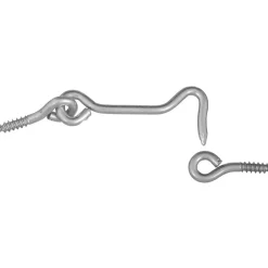 National Hardware Zinc-Plated Silver Steel 2-1/2 in. L Hook and Eye 2 pk