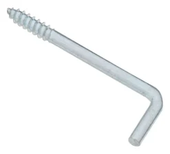 National Hardware Zinc-Plated Silver Steel 2-1/4 in. L Square Bend Hook 5 lb 5 pk