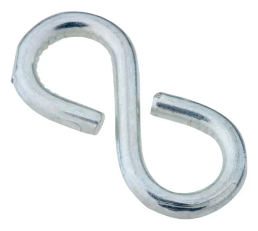 National Hardware Zinc-Plated Silver Steel 1-1/8 in. L Closed S-Hook 15 lb 6 pk