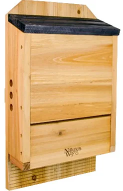 Nature's Way Cedar Series 20.5 in. H X 5 in. W X 12 in. L Cedar Bat House