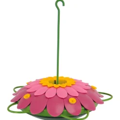 Nature's Way Hummingbird 16 oz Plastic So Real 3D Flower Nectar Feeder 5 ports (Pack of 6).