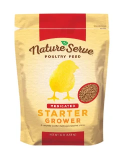 NatureServe Medicated Grower/Starter Feed Crumble for Poultry 10 lb.