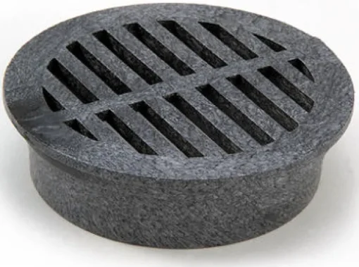 NDS 4 in. Black Round Polyethylene Drain Grate