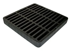 NDS 9 in. Black Square Polyolefin Drain Grate