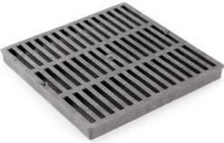 NDS 9 in. Black Square Polyolefin Drain Grate