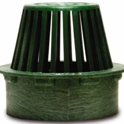 NDS 4 in. Green Round Polyethylene Atrium Grate