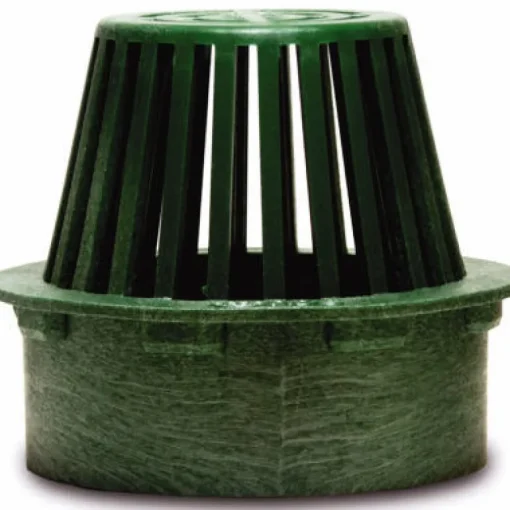 NDS 4 in. Green Round Polyethylene Atrium Grate