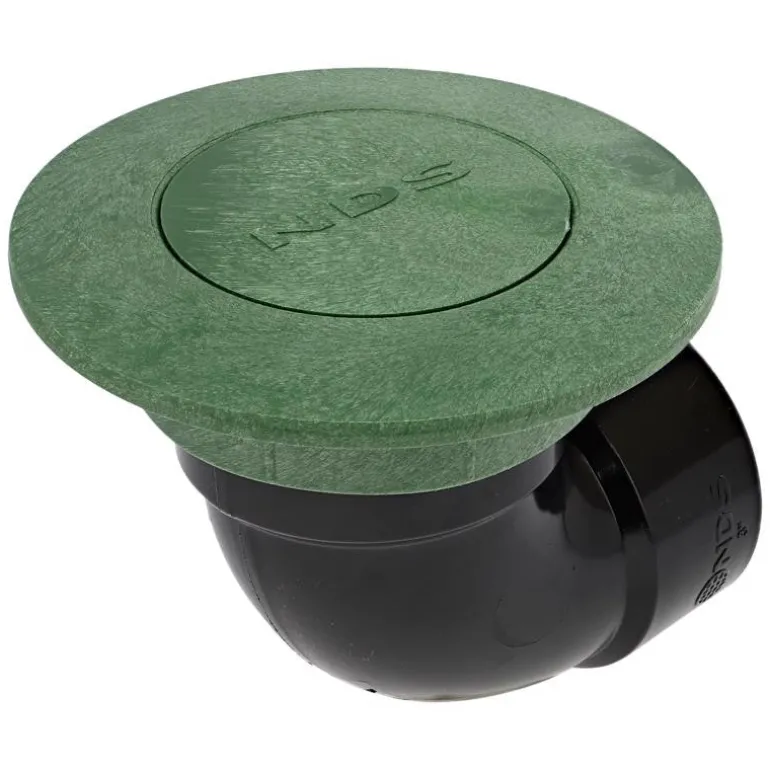 NDS 5.9 in. W X 7.9 in. D Round Emitter with 90 Degree Elbow