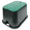 NDS 21 in. W X 12-1/4 in. H Rectangular Valve Box with Overlapping Cover Black/Green