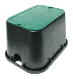 NDS 21 in. W X 12-1/4 in. H Rectangular Valve Box with Overlapping Cover Black/Green