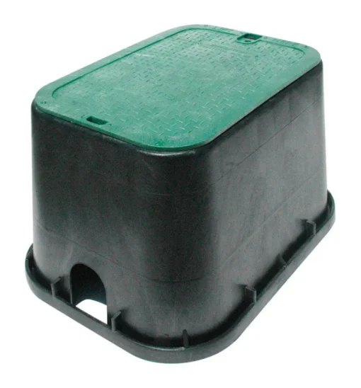 NDS 21 in. W X 12-1/4 in. H Rectangular Valve Box with Overlapping Cover Black/Green