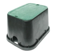 NDS 21 in. W X 12-1/4 in. H Rectangular Valve Box with Overlapping Cover Black/Green