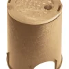NDS 8.4 in. W X 9.1 in. H Round Valve Box with Overlapping Cover Brown