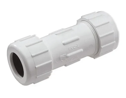 NDS Schedule 40 1-1/2 in. Compression each X 1-1/2 in. D Compression PVC 6-3/4 in. Coupling 1 pk