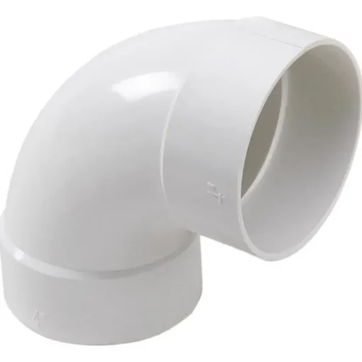 NDS Schedule 35 4 in. Hub each X 4 in. D Hub PVC Elbow 1 pk