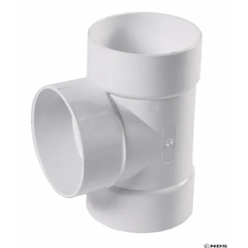 NDS Schedule 35 4 in. Hub each X 4 in. D Hub PVC Straight Tee 1 pk
