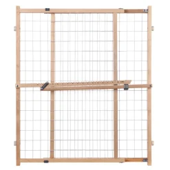 North States Gray 32 in. H X 29-1/2-50 in. W Wood Wire Mesh Gate