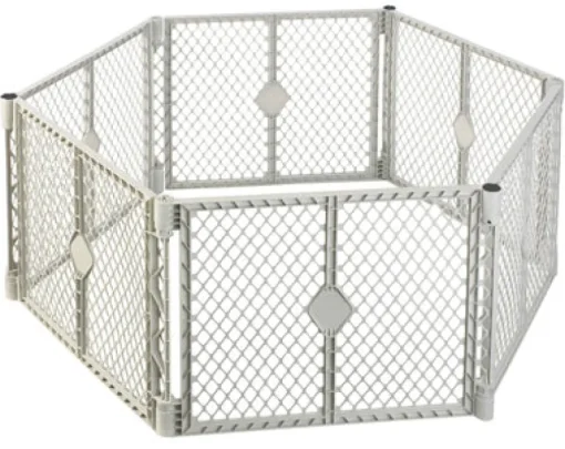 North States Superyard Gray 26 in. H X 18.5 in. W Plastic Child Safety Gate