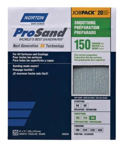 Norton ProSand 11 in. L x 9 in. W 150 Grit Medium Aluminum Oxide Sandpaper 20 pk