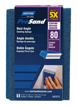 Norton ProSand 4.5 in. L X 2.88 in. W X 1 in. 80 Grit Coarse Dual Angle Sanding Sponge