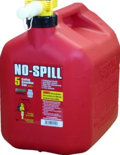 No-Spill Plastic Gas Can 5 gal