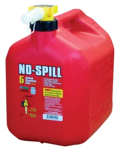 No-Spill Plastic Gas Can 5 gal