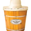 Nostalgia Brown 4 qt. Ice Cream Maker 15 in. H x 13 in. W x 13 in. L