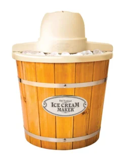 Nostalgia Brown 4 qt. Ice Cream Maker 15 in. H x 13 in. W x 13 in. L
