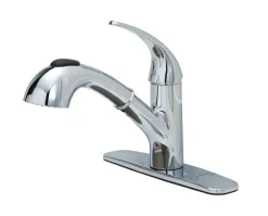 Oak Brook Ceramic Chrome 1.8 GPM High Arc Spout One Handle Pull-Out Kitchen Faucet