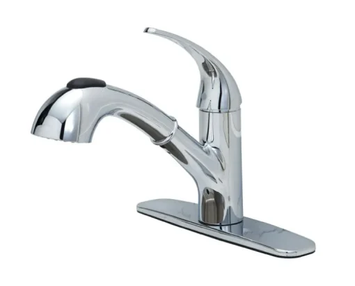 Oak Brook Ceramic Chrome 1.8 GPM High Arc Spout One Handle Pull-Out Kitchen Faucet