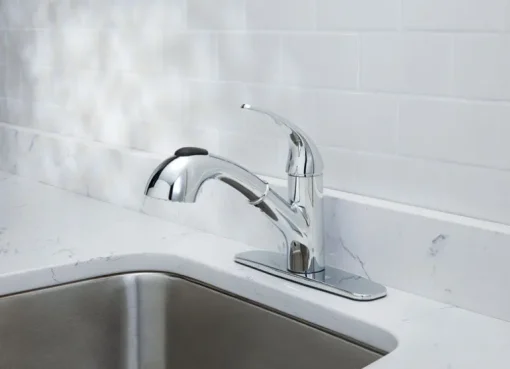 Oak Brook Ceramic Chrome 1.8 GPM High Arc Spout One Handle Pull-Out Kitchen Faucet