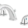 Oak Brook Chrome 1.2 GPM Widespread Coastal Low Lead Lavatory Pop Up Faucet 8 in.