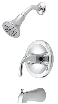Oak Brook Coastal 1-Handle Brass Chrome Tub and Shower Faucet